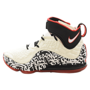 NIKE ナイキ LEBRON XVII FP EP GRAFFIT レブロン 17 グラフィック ハイカットスニーカー ホワイト/ブラック US8/26.5cm CT6052-100