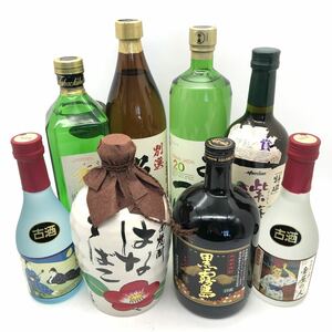 【未開栓/まとめ売り】 焼酎 8本セット 松の露 黒霧島 はなてばこ等 本格焼酎 泡盛 梅酒 芋焼酎 300~900ml 8~25%