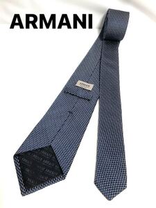 アルマーニコレッツォーニ ARMANI ネクタイ ブルー系　柄　送料185円（追跡付）〜　ブランドネクタイ