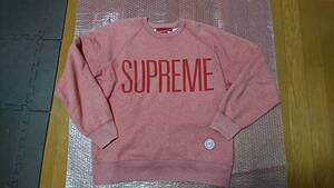 SUPREME　LOGO　sweat　pink　HEATHER　シュプリーム　ロゴ　スウェット　ヘザー　ピンク　L