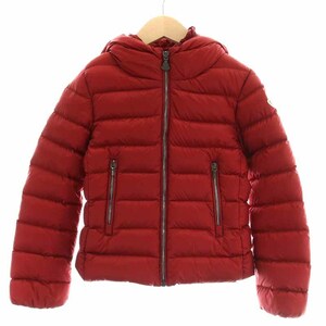 モンクレール MONCLER アドルネ ADORNE ダウンジャケット ハイネック ジップアップ フード アニメタグ 8 130cm 赤 レッド /YI1 キッズ