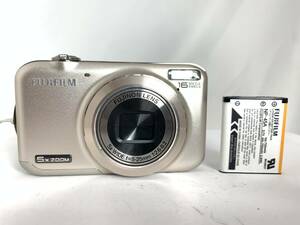 【良品】富士フィルム FUJIFILM FINEPIX JX400 純正バッテリー付き シャンパンゴールド コンパクトデジタルカメラ (S726)