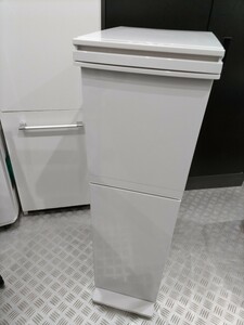アスベル　ペダル２段スリム　パッキン付　日本製ゴミ箱　