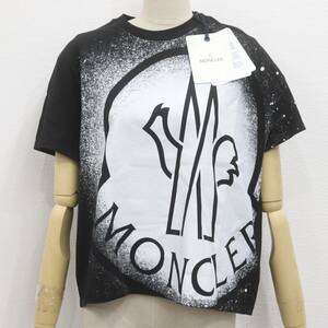 ITK44HRSRZGQ 即決 本物 未使用 国内正規品 MONCLER モンクレール Tシャツ T-SHIRT GIROCOLLO ブラック クルーネック レディース XS