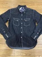 THE FLAT HEAD FN-SDW-701L 10oz DENIM WABASH WESTER SHIRT BLU 42サイズ