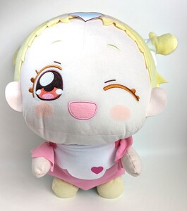 HUGっと！プリキュア　めちゃでか　ねそべり　ぬいぐるみ　はぐたん　約38cm　自宅保管品　タグ無し　ハート部分に折れ目あり　