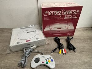 ☆ SS ☆ セガサターン HST-3220 動作品 本体 コントローラー ケーブル 箱 付属 SEGA SATURN セガ サターンパッド 0409 