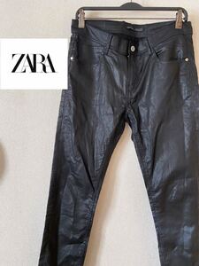 ★ZARA MEN★ザラ メン★BASIC★カジュアルパンツ★デニムパンツ★光沢★スリム★32★L相当★