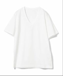 ◆ 【未使用】Brilla per il gusto ブリッラ・ペル・イル・グスト/ ベーシック Vネック Tシャツ WHITE L