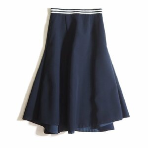 M2098f40　▼BORDERS at BALCONY ボーダーズアットバルコニー▼　TWILL SKIRT ツイルマーメイドスカート ネイビー 38 / 紺 シーズンレス