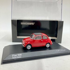 ◆◇[8] ミニチャンプス 1/64 1965 FIAT 500L フィアット 赤 ミニカー 美品 06/091908m◇◆