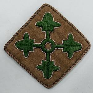 実物 WW2 US ARMY 4TH INFANTRY DIVISION 米陸軍 第4歩兵師団 ビリオン刺繍