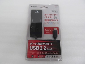 【未使用】 ナカバヤシ ナカバヤシ株式会社 COM-C3SD073BK USB3.2Gen1Type-C3 ポートコンボハブ