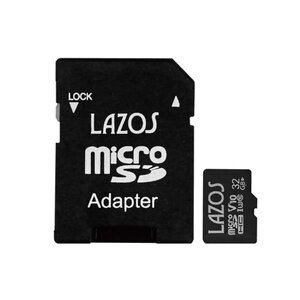 新品 LAZOS microSDカード SDHC 32GB 高耐久 class10 U3 V10 L-B32MSD10-U3V10