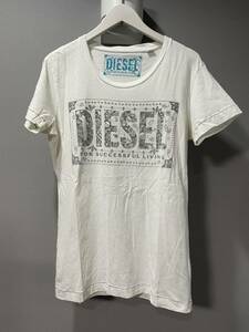 美品ディーゼルdiesel半袖Tシャツ白ホワイトトップスロゴレディースメンズ