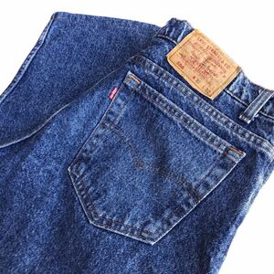 【USA製】90s LEVIS 550 リーバイス ヴィンテージ バギー デニムパンツ メンズW36 インディゴ 色落ち テーパード ジーンズ アメリカ 古着