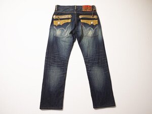 EDWIN　エドウィン　483XVS　デニムパンツ　正規品　W32　EXCLUSIVE VINTAGE　ユーズド加工　ストレートフィット　ジーンズ　