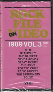 VHS【即決】★送料無料★新品未開封★V.A.★VOS ROCK FILE ON VIDEO★1989 VOL.3★40分★赤と黒★ZOLGE★ストラマーズ★ジェンダベンダ★他