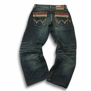 EDWIN エドウィン 444XVS USED加工★ ウエスタン デニム パンツ ジーンズ Sz.30　メンズ 日本製　A4B04385_9#R