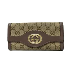 GUCCI(グッチ) 長財布 GG柄,スーキー 282431 ボルドー×ダークブラウン レザー