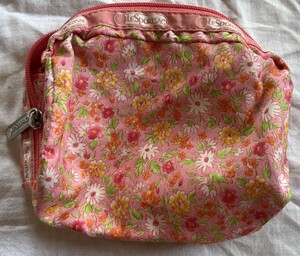 レスポートサック LESPORTSAC ポーチ　カラフル　花柄　ピンク