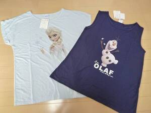 【新品】アナと雪の女王■エルサTシャツオラフタンクトップ2点L