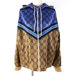 極美品△GUCCI グッチ 546381 GG Technical Jersey Jacket GGテクニカル ジャージー ジャケット バックプリーツ パーカー XS 伊製 正規品