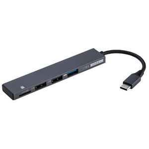 ナカバヤシ USB3+2.0TYPE-C3Pヘンカンコンボ グレー COM-C3MSD123GY /l