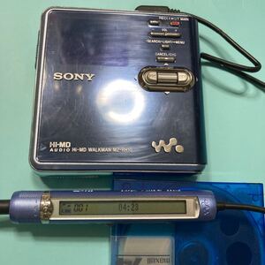 mz-rh10 sony hi-md mp3 WALKMAN MDレコーダーMZ-RH10 ブルーSONY故障ジャンクノークレーム品