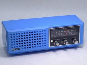 ▲802763*05▲HITACHI/日立・MW/SW TABLE RADIO/テーブルラジオW-543・青