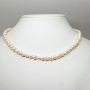 1円〜!!▲アコヤ本真珠ネックレス▲D 約25.4g 約42.5cm 約6.0-6.5mm珠 pearl necklace jewelry パール DC0/DE0 87