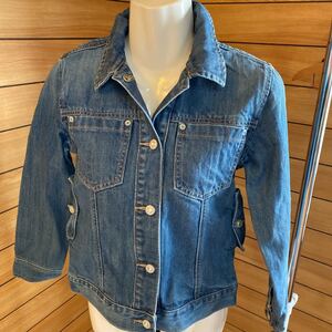 美品！　GAP ノンストレッチ　デニムジャケット Gジャン スナップボタン　160cm レディース