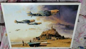 エアプレーンアート航空絵画の巨匠ロバートテイラードイツ軍主翼戦闘機メッサーシュミットME109s/bf109s ROBERT TAYLOR Airplane art