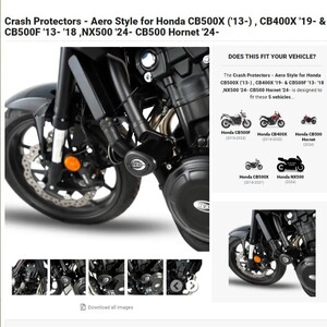 40%OFF★R&G Aero クラッシュプロテクター エンジンガード CB500F HORNET CB400F CB400X 400X CB500X NX400 NX500 HONDA ホンダ CP0342BL