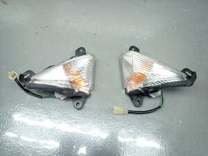 βEI08-2 カワサキ ZX-14 JKBZXNC13AA (H18年式) 検 ZZ-R1400 純正 フロントウインカー レンズ 左右 傷・ヒビ有り！