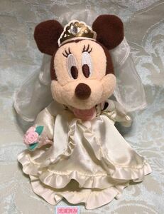 TDL ミニーマウス ウエディング ドレス 花嫁 ぬいぐるみバッチ ぬいば ぬいぐるみ ボールチェーンなし ミニーちゃん 