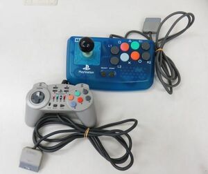 S160★PlayStation プレステ HORI ファイティングコマンダー 10B HPS-09/コンパクトジョイスティック コントローラー セット 現状品★06