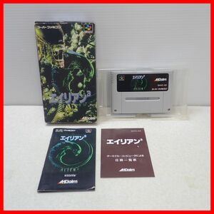 ☆動作保証品 SFC スーファミ ALIEN 3 エイリアン 3 Acclaim アクレイムジャパン 箱説付【10