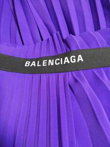 BALENCIAGA バレンシアガ パープル プリーツスカート