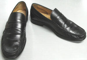 バリー BALLY ＊ ロゴプレート コイン ローファー EU7（ スリッポン 革靴 シューズ BALLY Penny Loafers Leather Shoes EU7