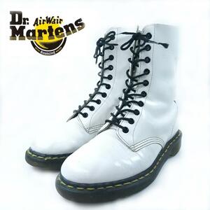 hws01018 ドクターマーチン Dr.Martens 1490 ブーツ UK7 ホワイト 10ホール メンズ レースアップ