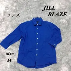 JILL BLAZE ジルブレイズ (M) ワイシャツ 七分袖 胸ポケット