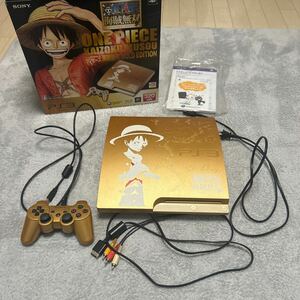 【動作確認済】中古 PlayStation3 PS3 CECH-3000B ワンピース海賊無双ゴールドエディション ソフト無し　SONY