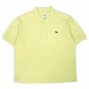 ラコステ LACOSTE 90s 00s DESIGNED IN FRANCE ポロシャツ 半袖 フレラコ フランス ビンテージ (-2044) ライムグリーン 6 XL相当