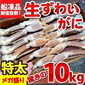 【ヤフオク 年末年始対応商品】【業務用箱】メガ盛り１０ｋｇ 船上凍結産地箱 ５L 生ズワイガニ５kg×２箱【かに カニ 蟹】c