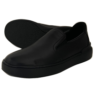 格安 CLARKSクラークス COURTLITE SLIP ON コートライト BLACK 28.0cm US10 新品未使用レザースニーカー