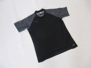 美品■PUMA DRY CELL モイスチャーマネージメント　メッシュ系Tシャツ　黒系　S