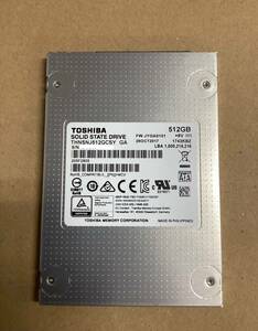 Toshiba東芝製 内蔵SSD THNSNJ512GCSY 512GB 6Gbps SATA III 7mm 2.5インチソリッドステートSSD/ 使用時間：21H