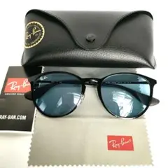 【極美品】 Ray Ban ERIKA METAL サングラス ブルー 黒 人気