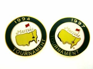 マスターズ トーナメント US MASTERS Augusta1994 オラサバル&1997 タイガー・ウッズ ゴルフボールマーカー 2点限定 #1